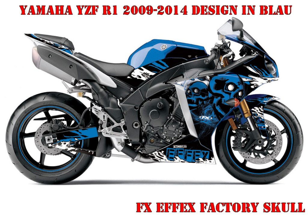 Skull Blue for Yamaha YZF R1 2009-2014
